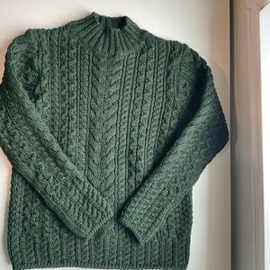 Green Wool Knit Sweater